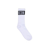 Icon White Cotton Socks